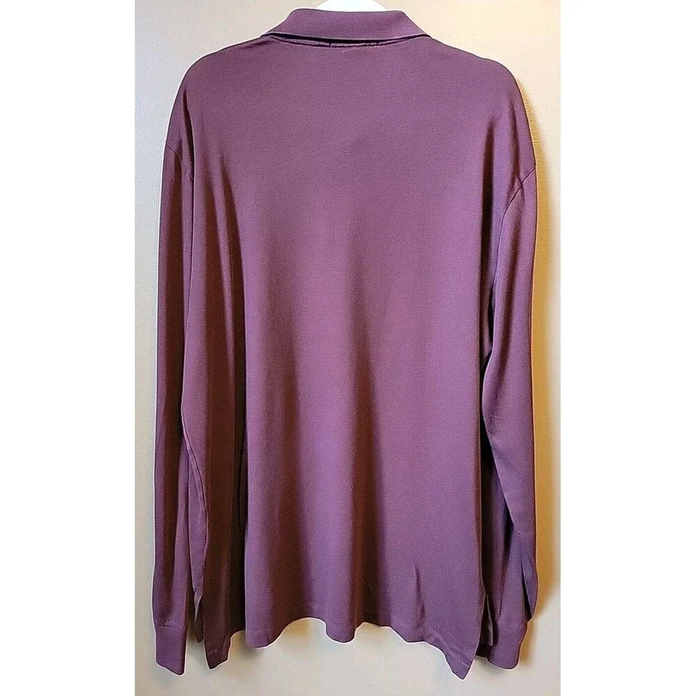 Polo By Ralph Lauren Men's Maroon Long Sleeved Collared Shirt | Size X-Large
